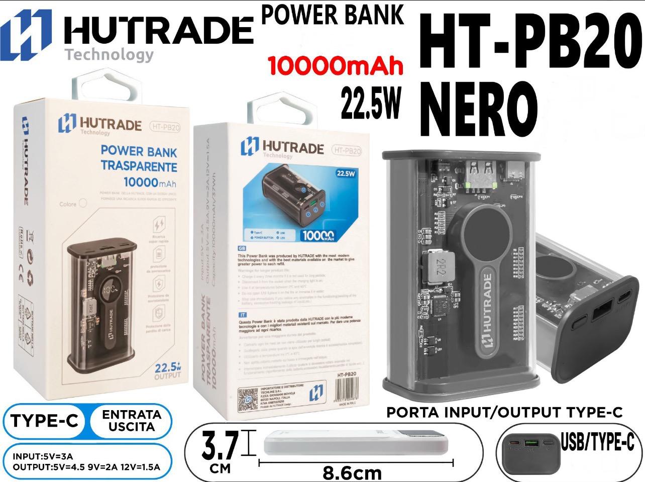 POWERBANK TRASPARENTE 10000 mAh 22.5W