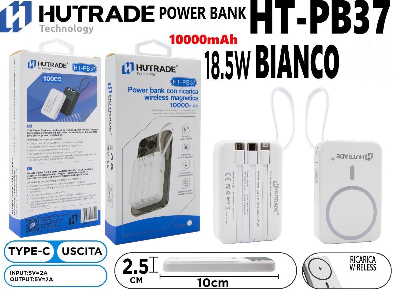 POWERBANK RICARICA WIRELESS 10000 mAh 18.5W BIANCO
