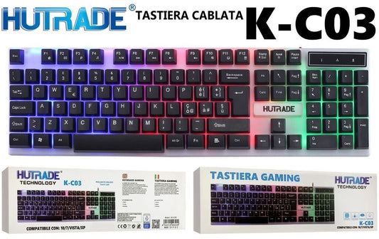 TASTIERA GAMING RETROILLUMINATA HUTRADE K-C03