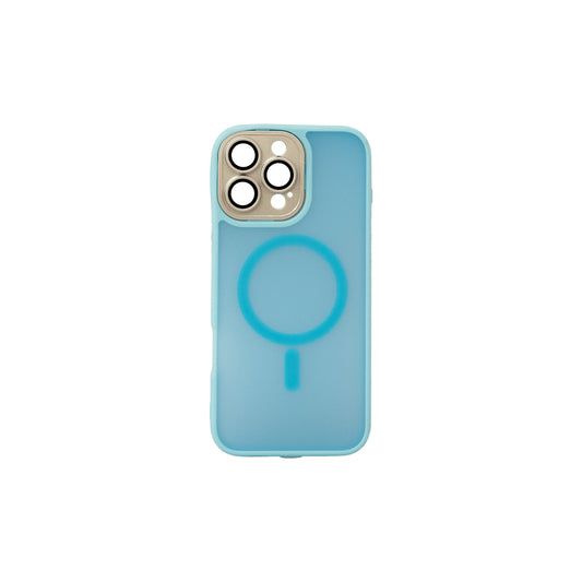 COVER MAGSAFE IPHONE LIGHT BLUE & SILVER