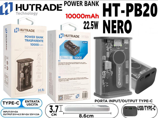 POWERBANK TRASPARENTE 10000 mAh 22.5W