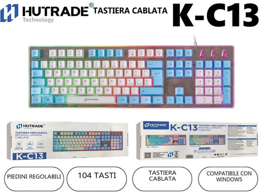 TASTIERA GAMING RETROILLUMINATA HUTRADE K-C13