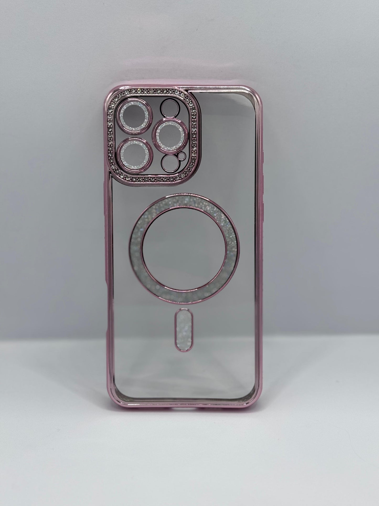 COVER IPHONE MAGSAFE BRILLANTINATA ROSE