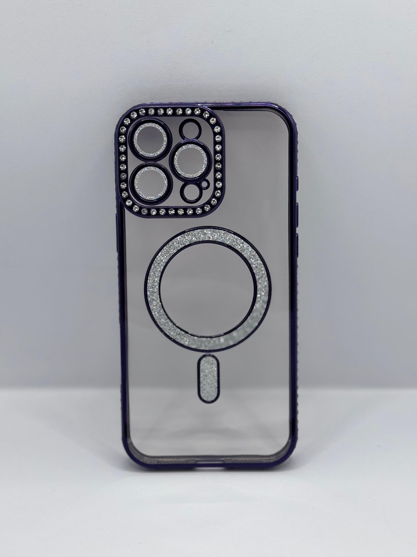 COVER IPHONE MAGSAFE BRILLANTINATA PURPLE