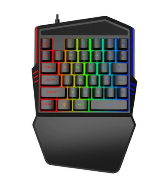 TASTIERINO GAMING RETROILLUMINATO RGB A UNA MANO